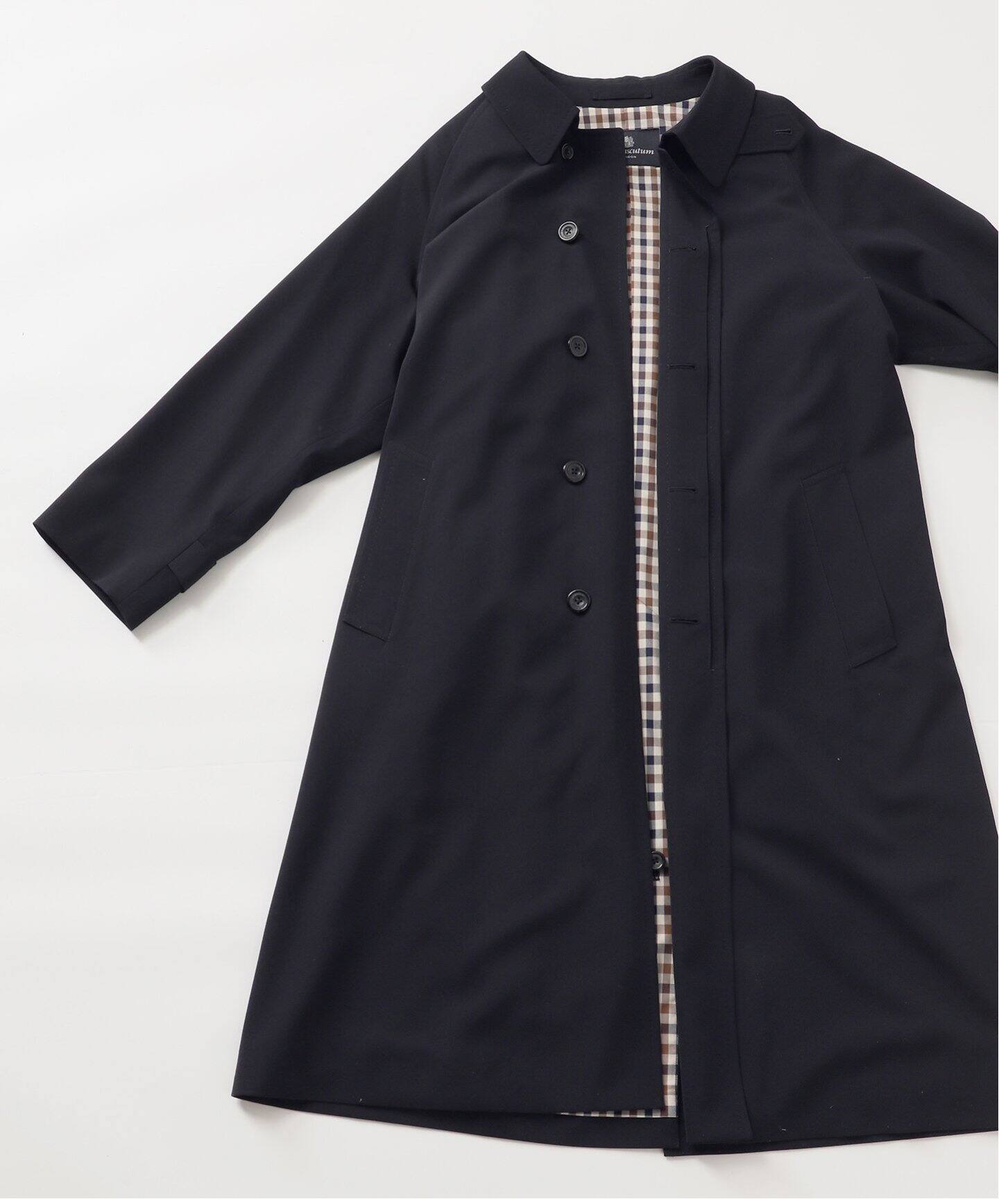 Aquascutum for JOURNAL STANDARD EX WOOL GABARDINE BALMACHAN COAT 