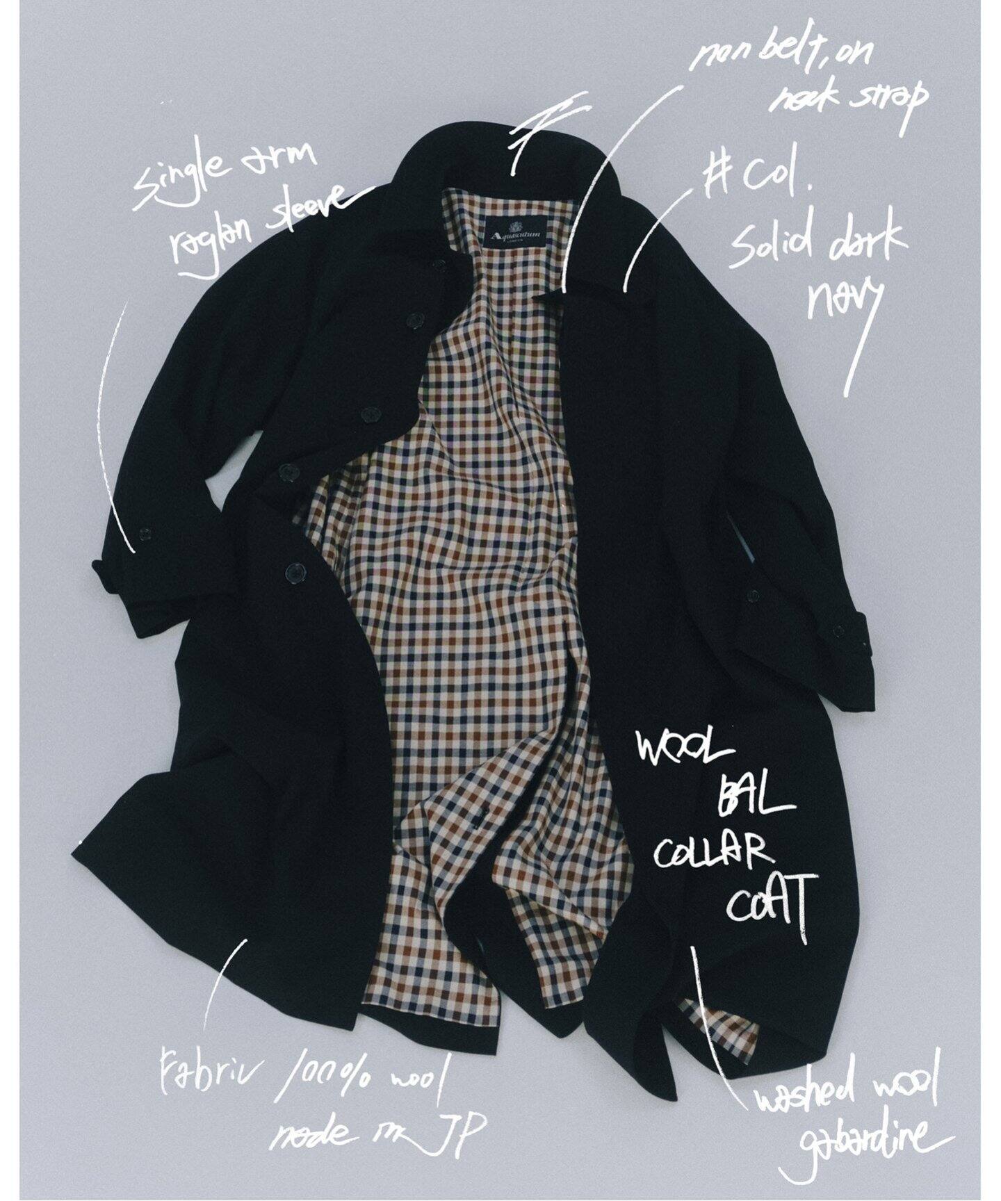 Aquascutum for JOURNAL STANDARD EX WOOL GABARDINE BALMACHAN COAT 