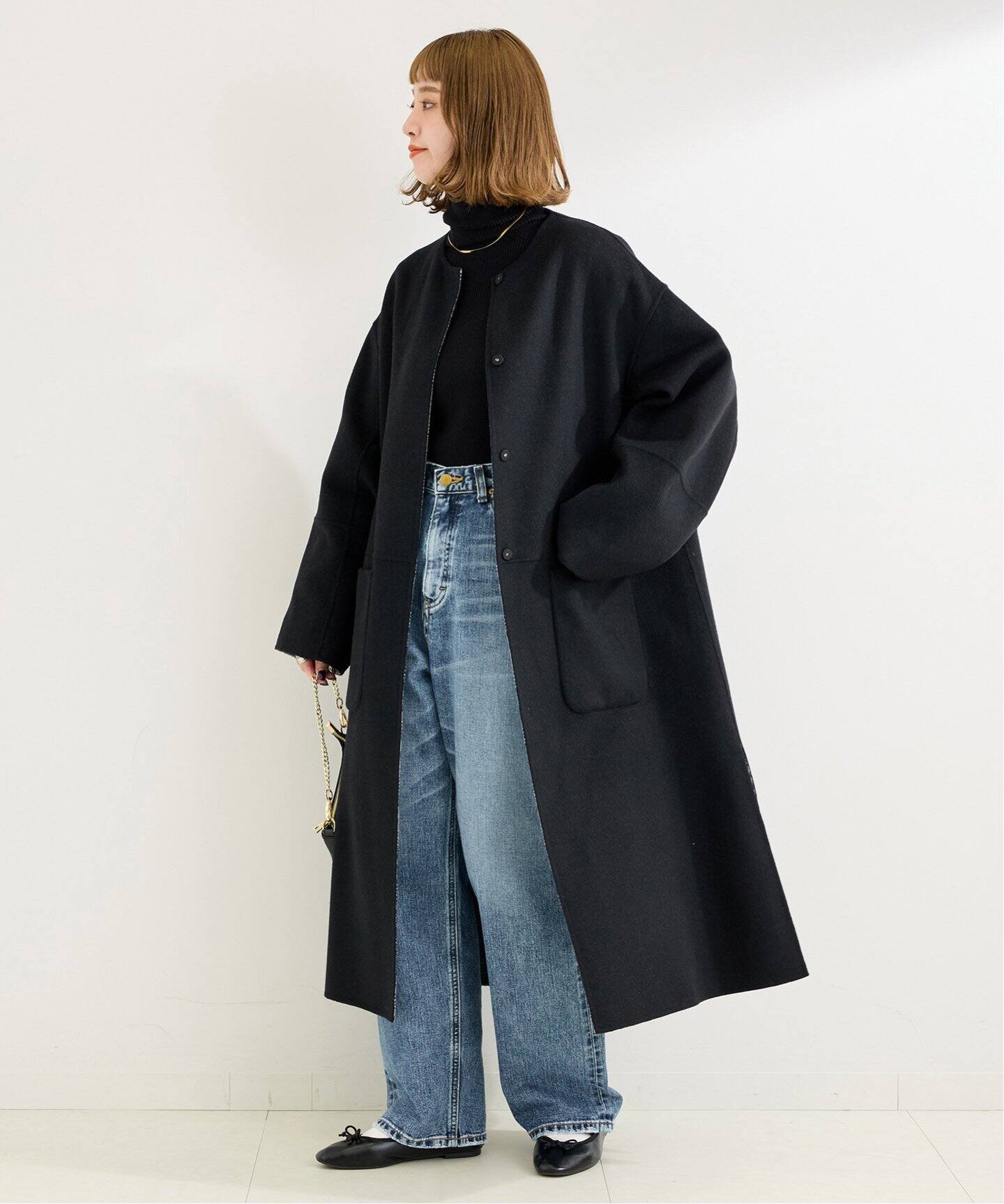 S120ブレンドリバーシブルコート（ノーカラーコート）｜B.C STOCK 