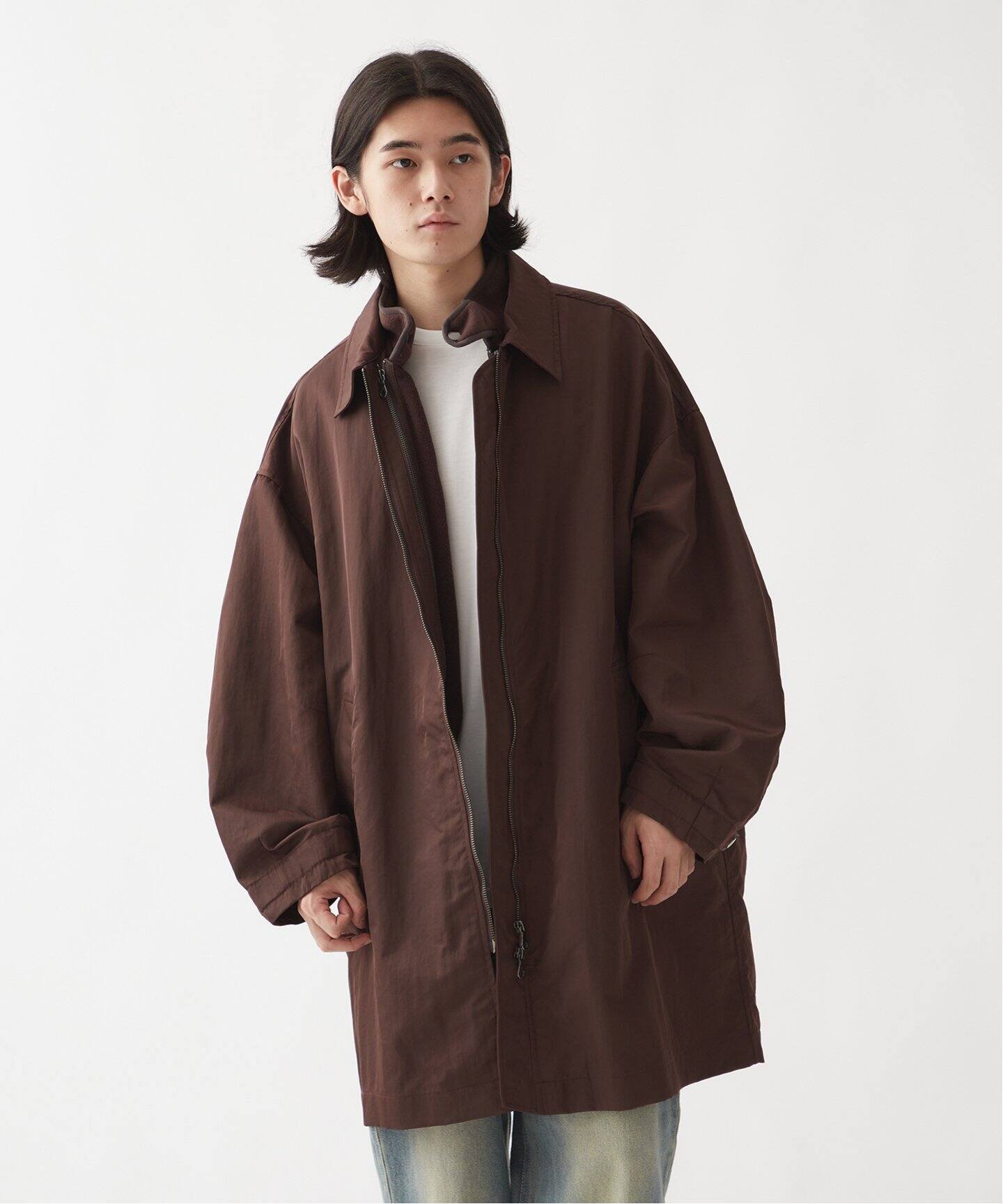 ドロップビッグスリーブコート（ステンカラーコート）｜B.C STOCK  