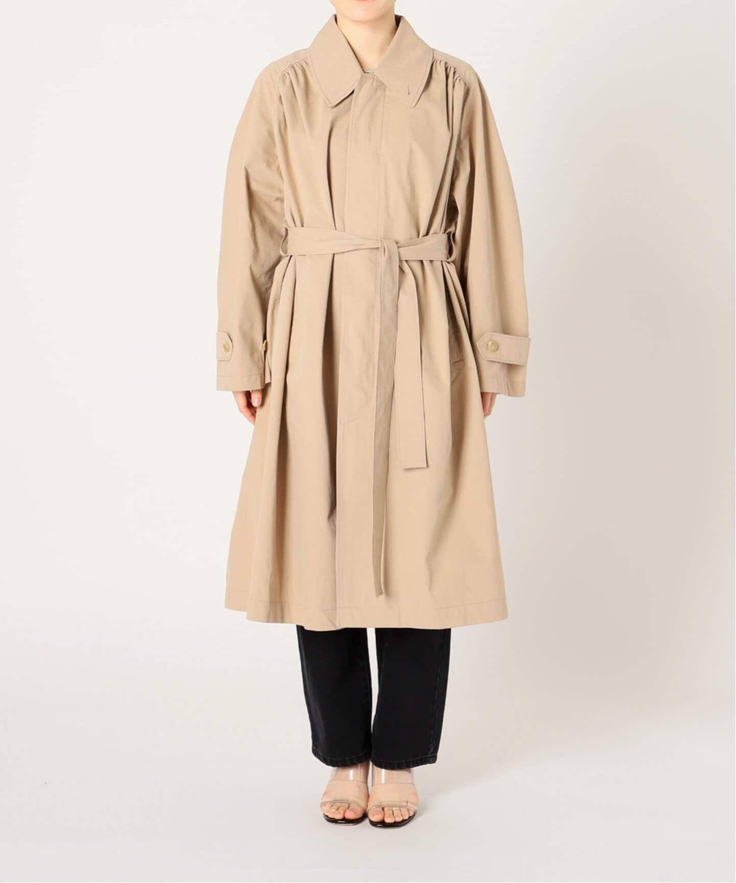 追加》ギャザーステンカラーコート（ステンカラーコート）｜EDIT.FOR  