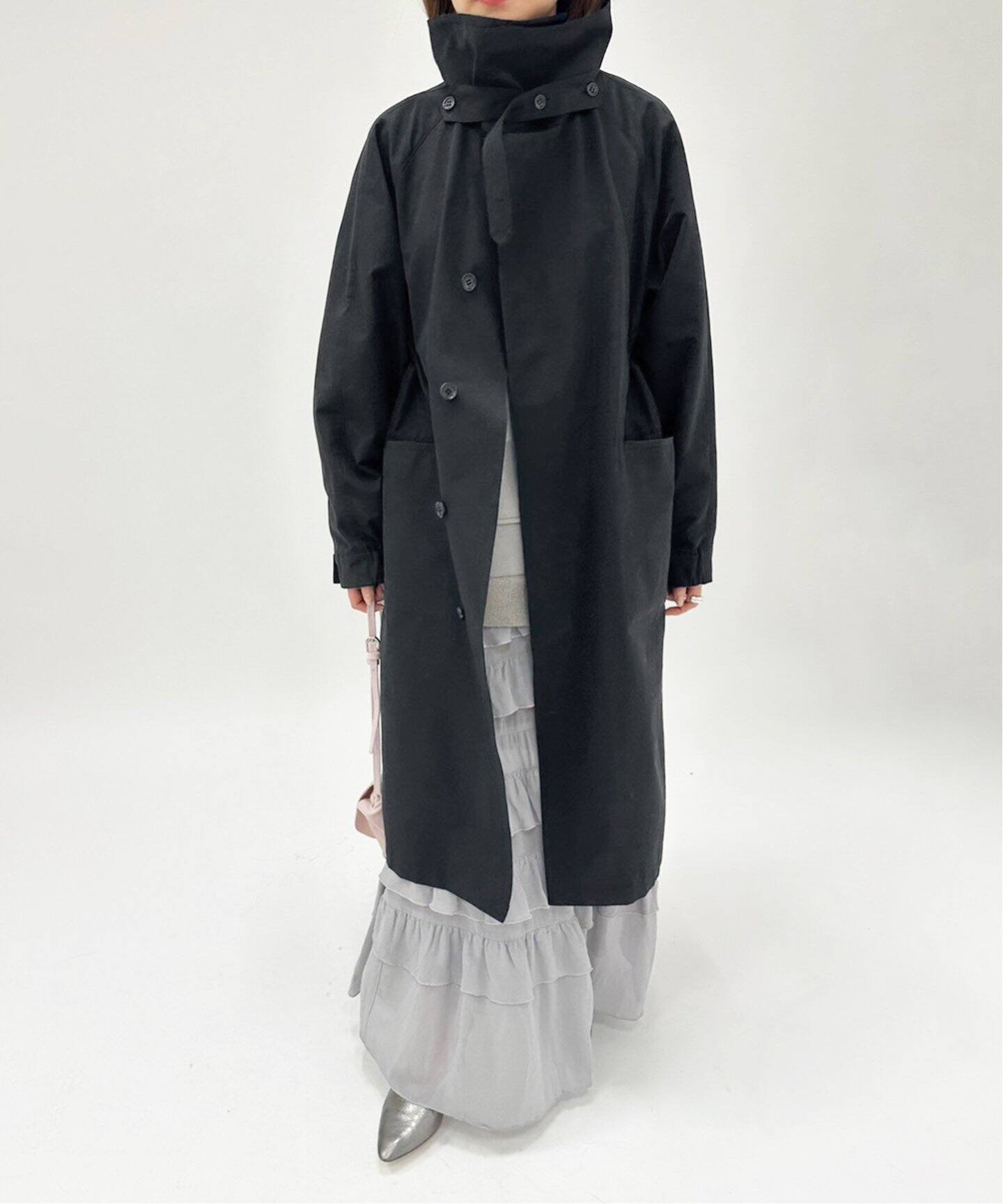VACHEMENT/ヴァシュモン黒色コート定価52,800円 （VACHEMENT 
