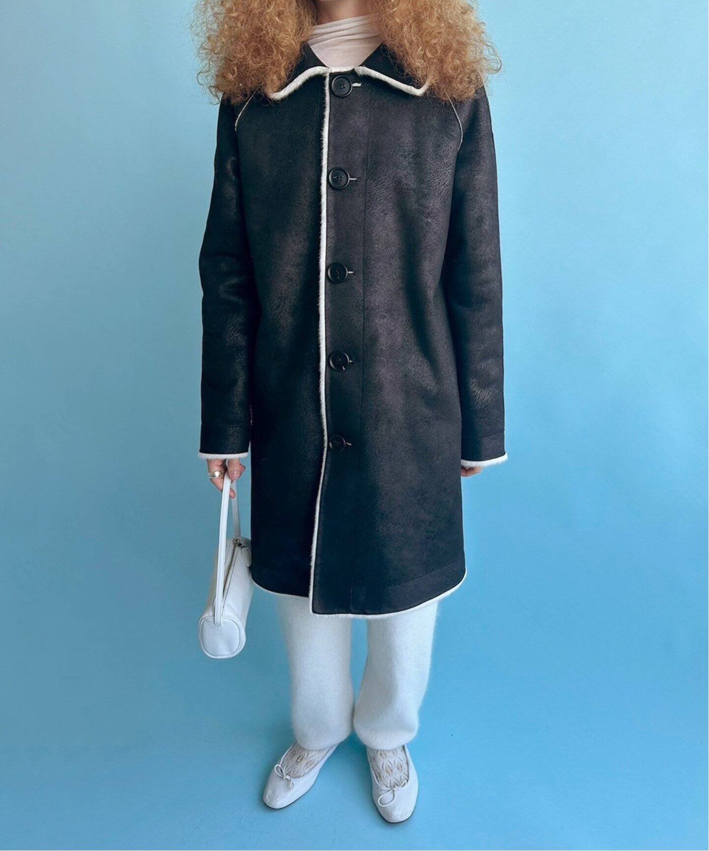 SELEXION for LULU】リバーシブルフェイクファーミディコート（その他 