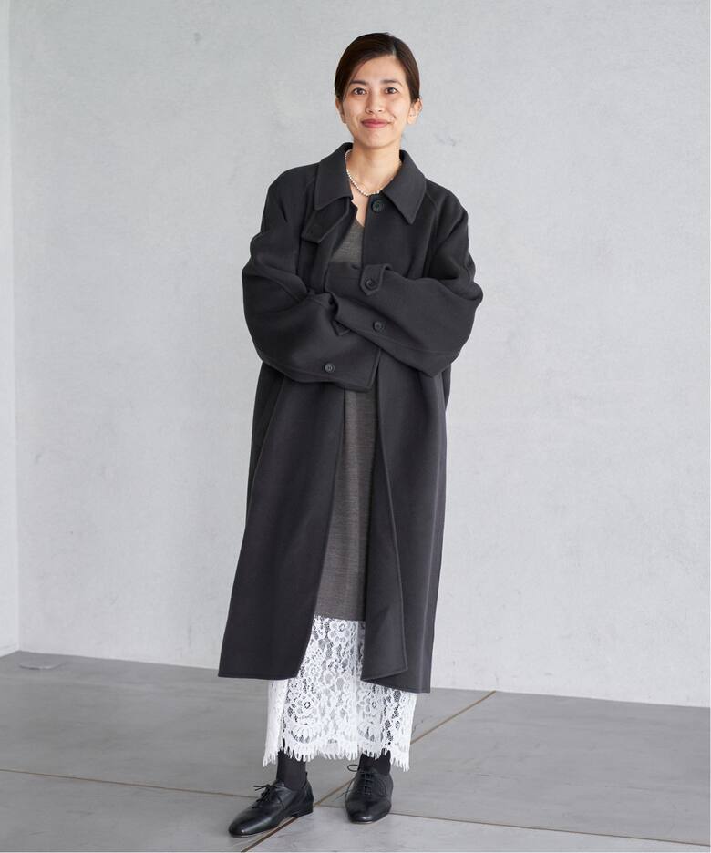 スーパー160ダブルフェイスステンカラーコート（ステンカラーコート  