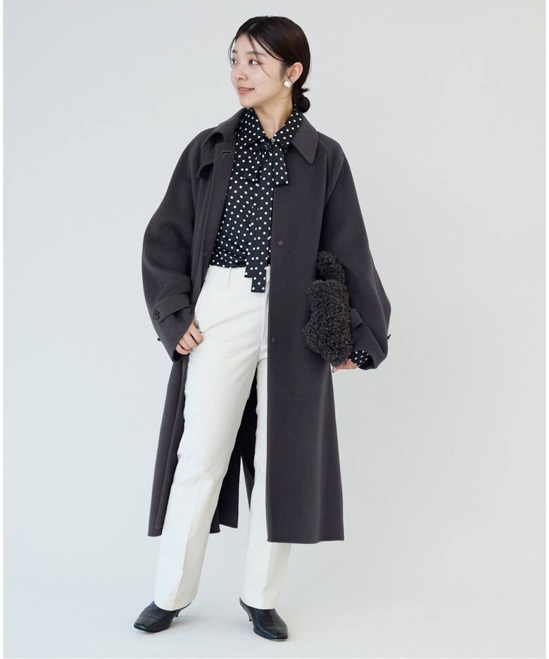 スーパー160ダブルフェイスステンカラーコート（ステンカラーコート  