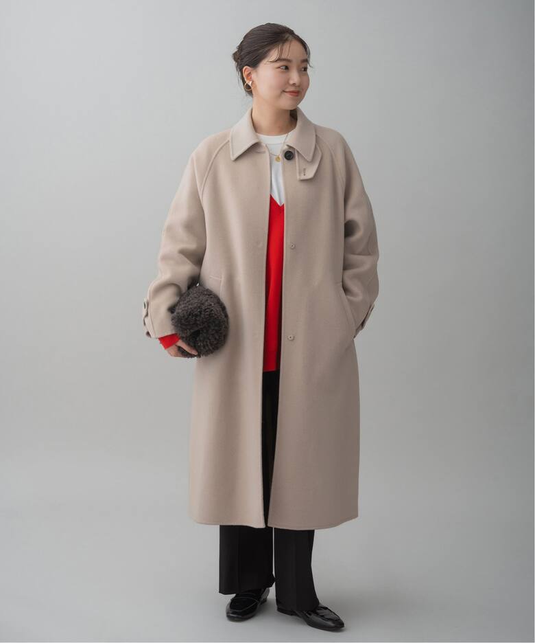 スーパー160ダブルフェイスステンカラーコート（ステンカラーコート  