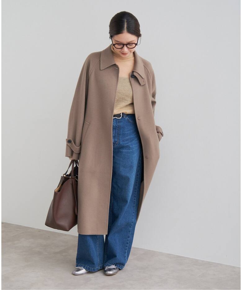 スーパー160ダブルフェイスステンカラーコート（ステンカラーコート  