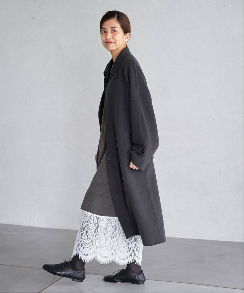 スーパー160ダブルフェイスステンカラーコート（ステンカラーコート  