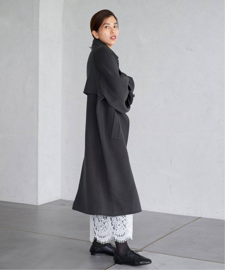 スーパー160ダブルフェイスステンカラーコート（ステンカラーコート 