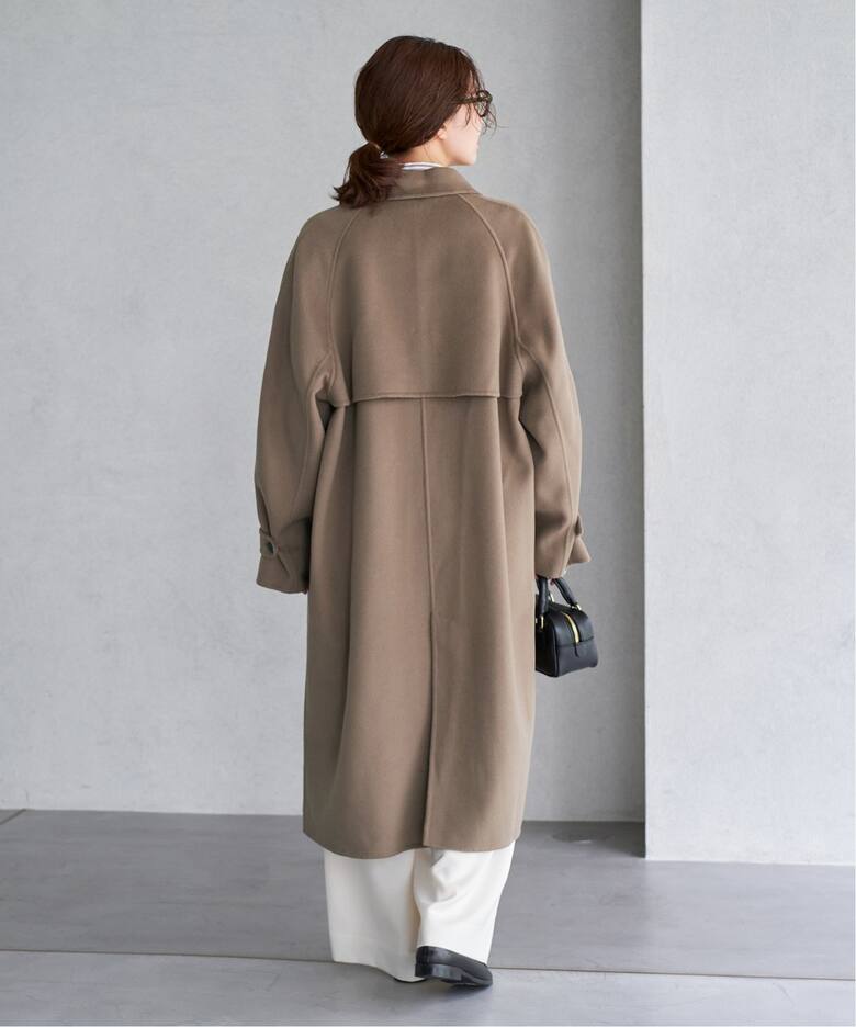 スーパー160ダブルフェイスステンカラーコート（ステンカラーコート  