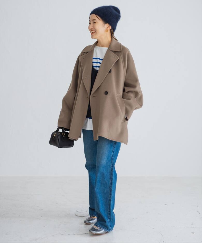 スーパー160ダブルフェイスショートコート（その他ブルゾン／アウター  