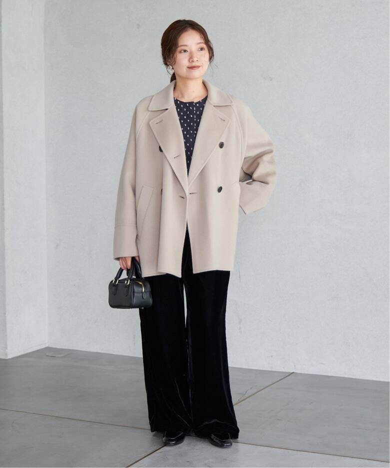 スーパー160ダブルフェイスショートコート（その他ブルゾン／アウター  