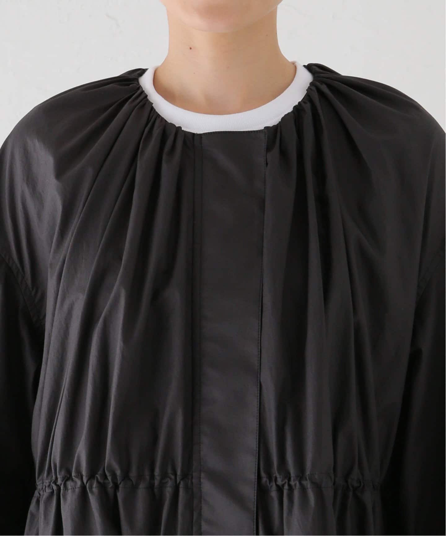 新品未使用　コンパクトツイルドローストリングコート　グレー 38 コンパクトツイルドローストリングコート（その他ブルゾン