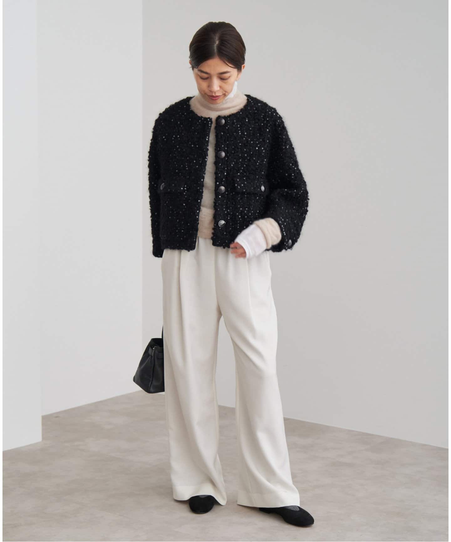 美品★IENA｜定価3,6万 20AW とろみ ケープ ショートコート DearMyLoveRose コート アウター 2wayケープAラインショート