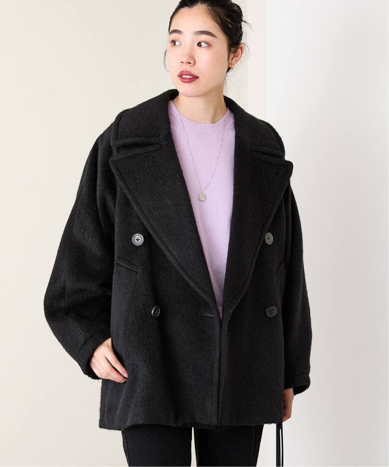 モヘヤミックスシャギーショートコート（その他ブルゾン／アウター 