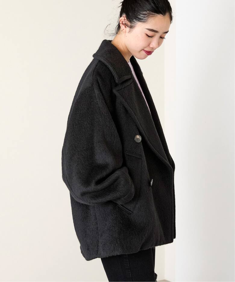 モヘヤミックスシャギーショートコート（その他ブルゾン／アウター 