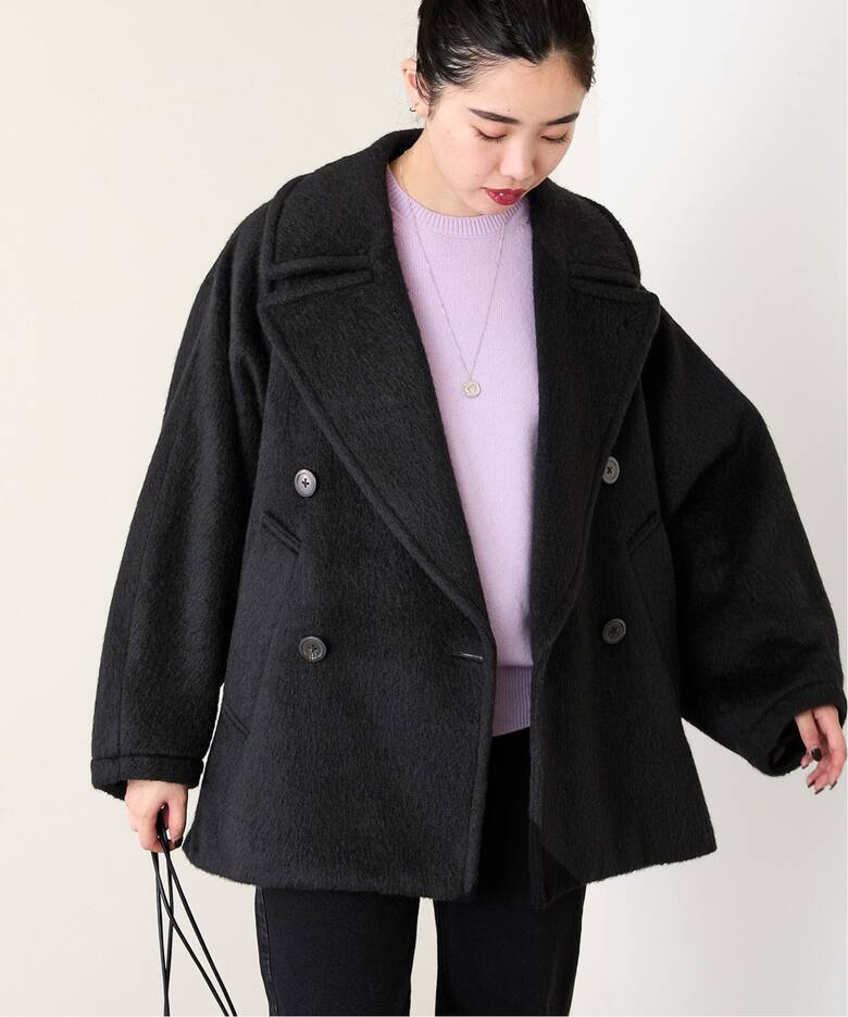 モヘヤミックスシャギーショートコート（その他ブルゾン／アウター 