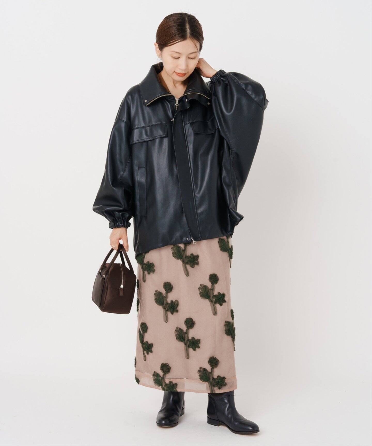 レザーライクブルゾン（レザージャケット）｜IENA（イエナ）の通販  