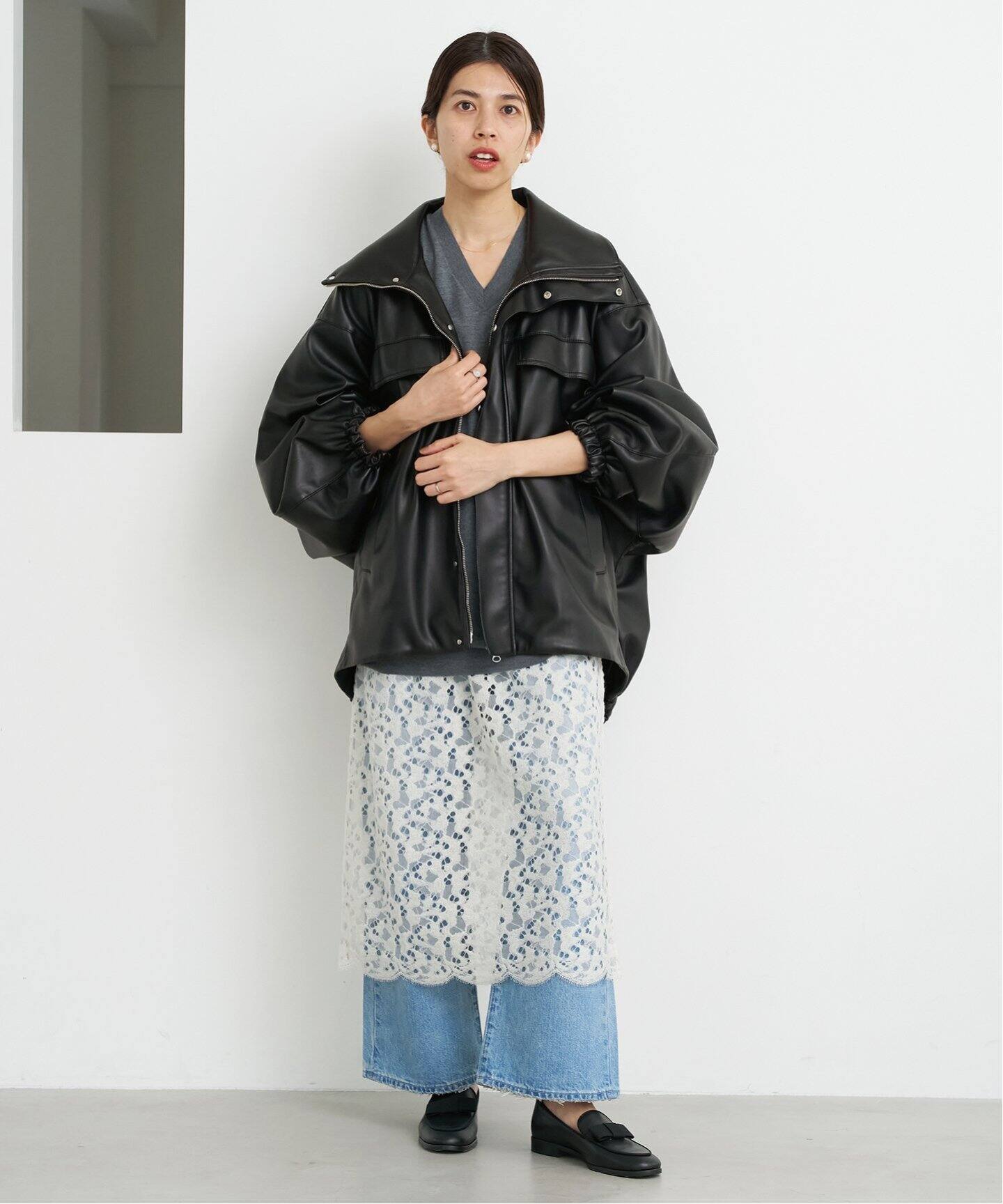 レザーライクブルゾン（レザージャケット）｜IENA（イエナ）の通販  