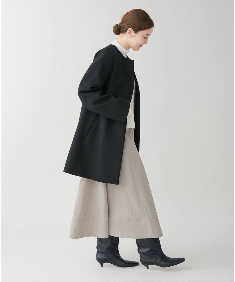 シャルムビーバーAラインコート（ノーカラーコート）｜IENA（イエナ  