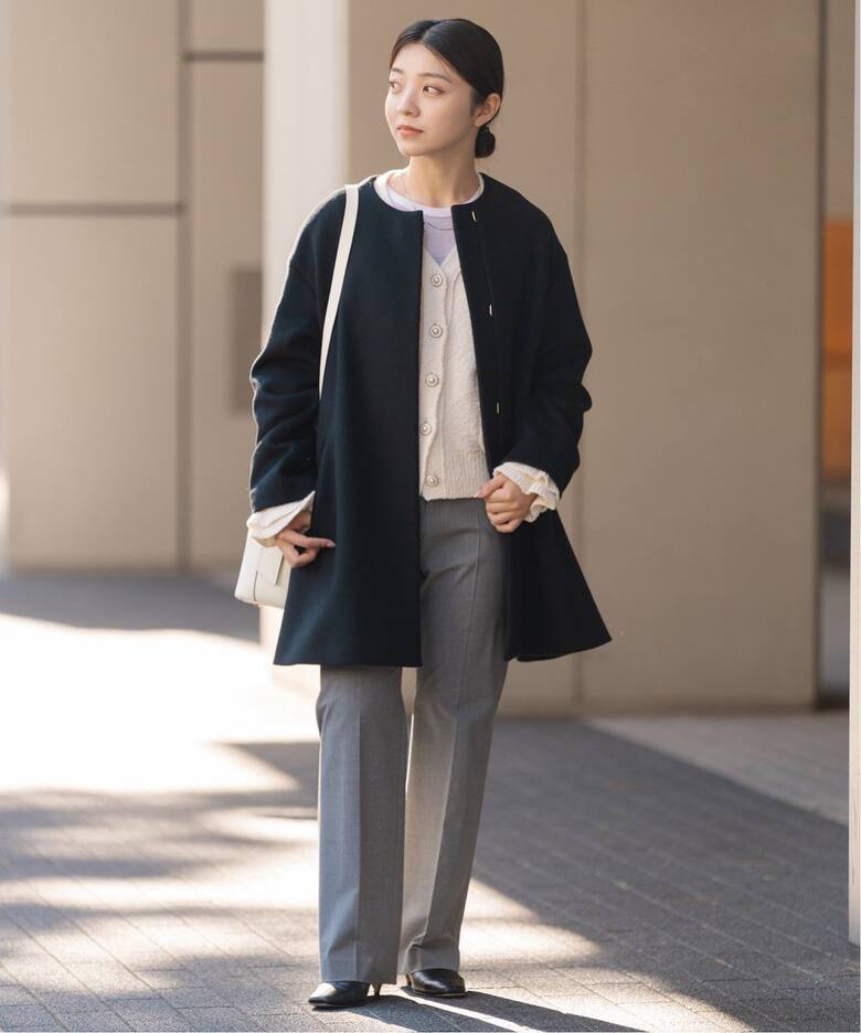 シャルムビーバーAラインコート（ノーカラーコート）｜IENA（イエナ  