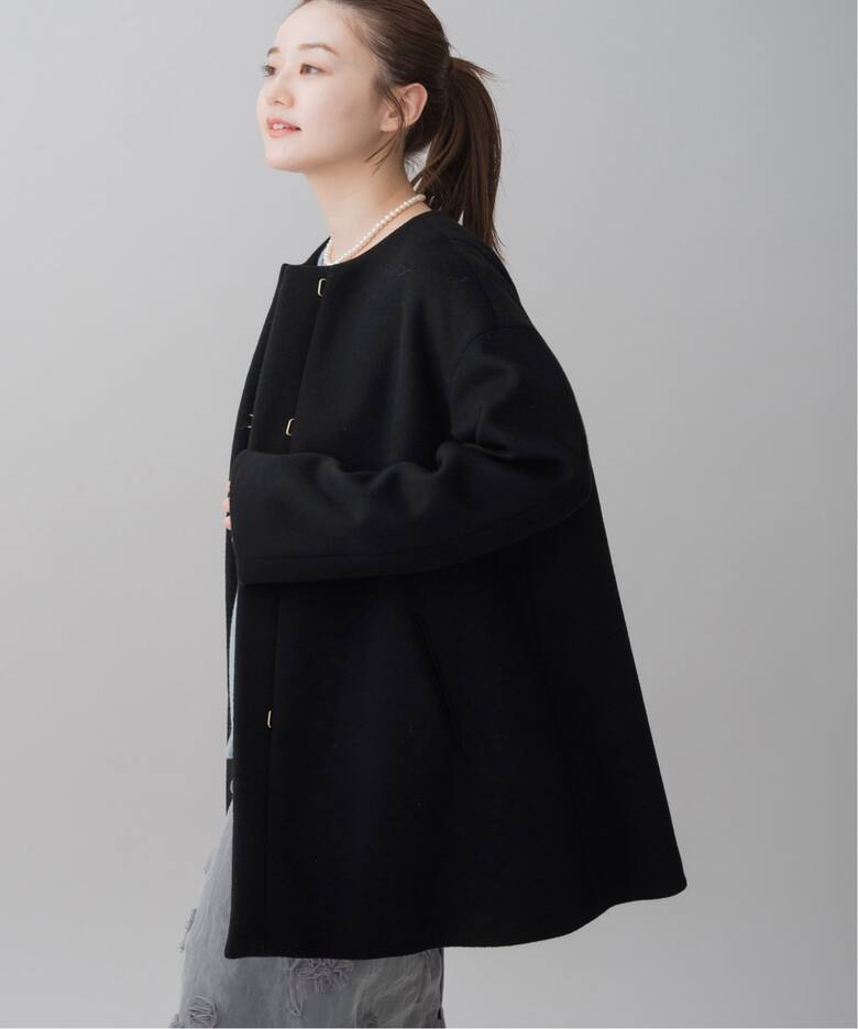 シャルムビーバーAラインコート（ノーカラーコート）｜IENA（イエナ 