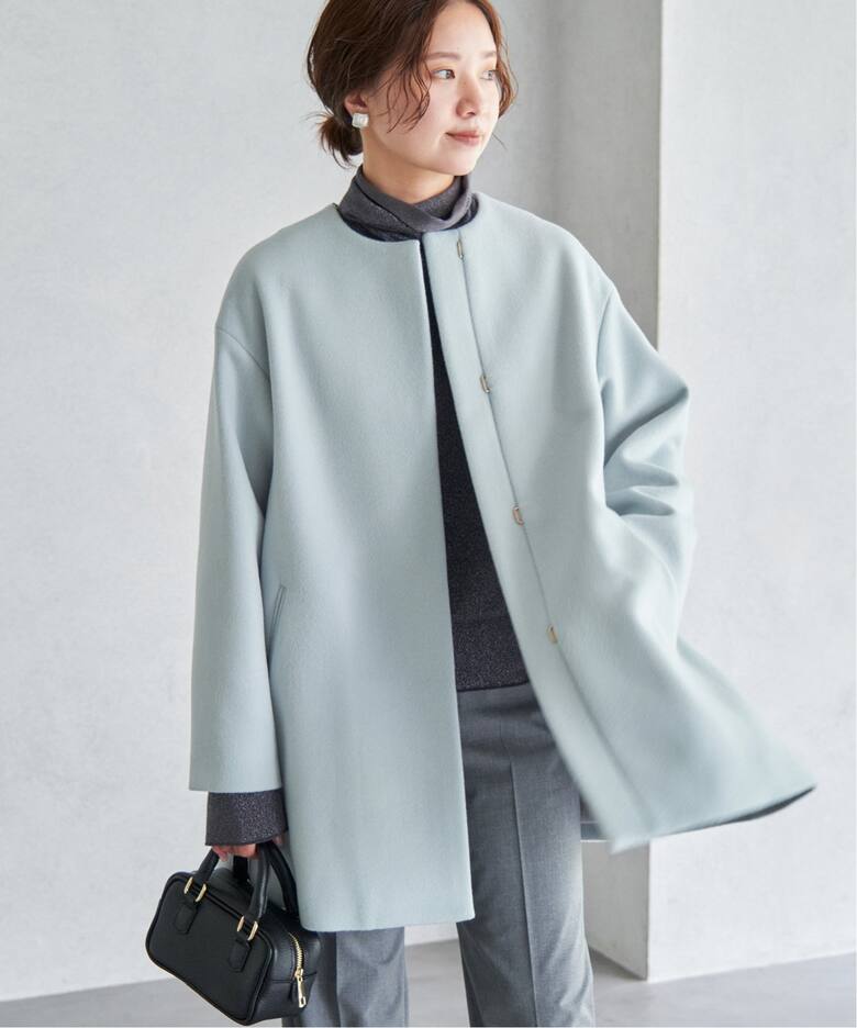 シャルムビーバーAラインコート（ノーカラーコート）｜IENA（イエナ  