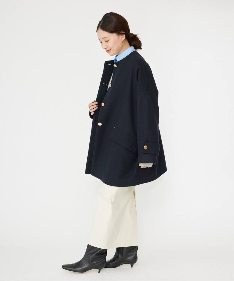 MACKINTOSH/マッキントッシュ 別注 HUMBIE ノーカラーコクーンコート 
