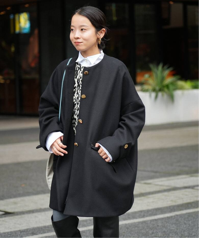 MACKINTOSH/マッキントッシュ 別注 HUMBIE ノーカラーコクーンコート  