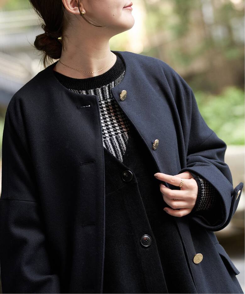 MACKINTOSH/マッキントッシュ 別注 HUMBIE ノーカラーコクーンコート 