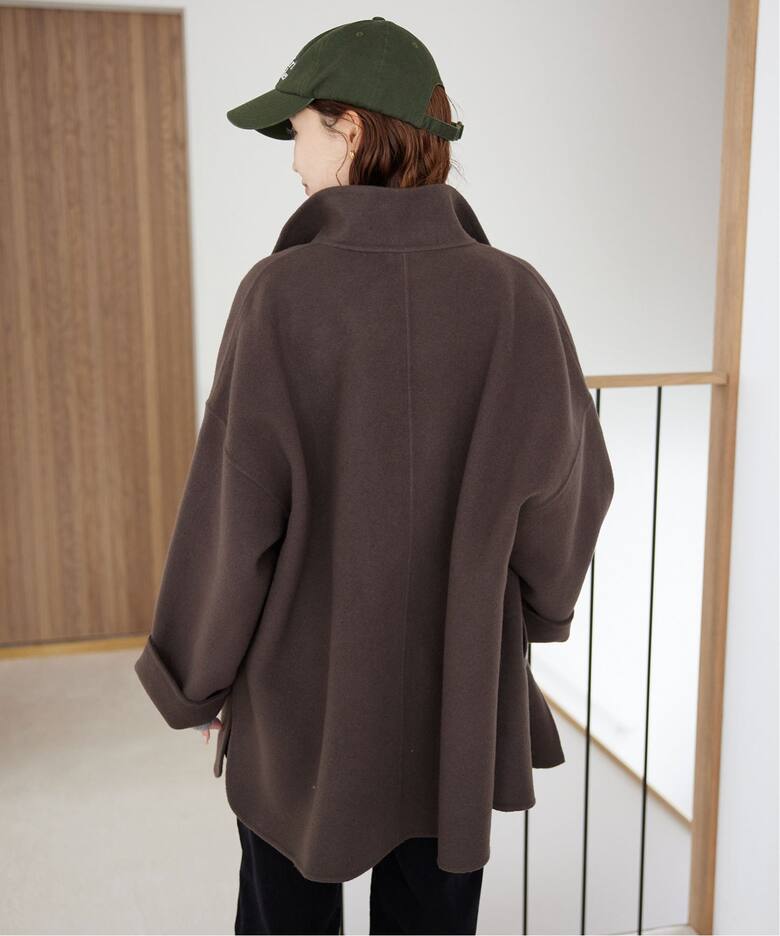 souple woolダブルフェイススタンドコート（その他ブルゾン／アウター  