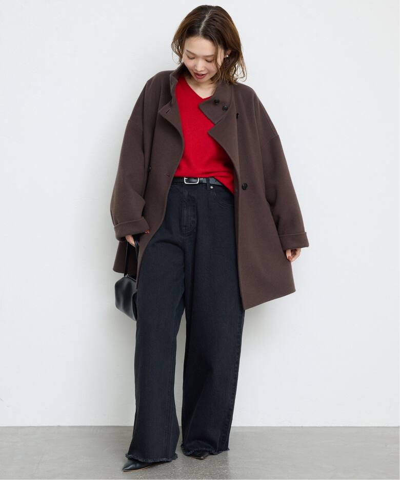 souple woolダブルフェイススタンドコート（その他ブルゾン／アウター 