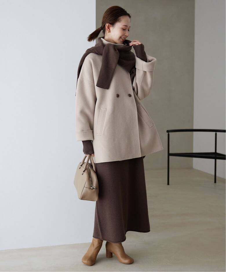 souple woolダブルフェイススタンドコート（その他ブルゾン／アウター  