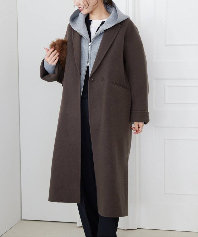 souple woolダブルフェイスチェスターコート（チェスターコート 