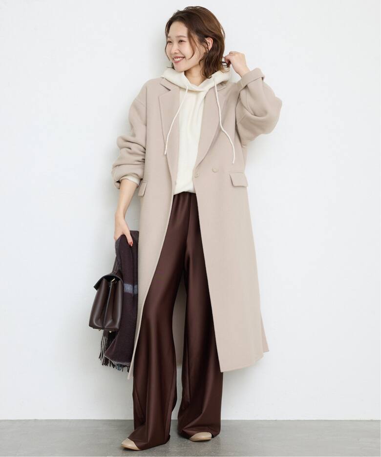 souple woolダブルフェイスチェスターコート（チェスターコート 