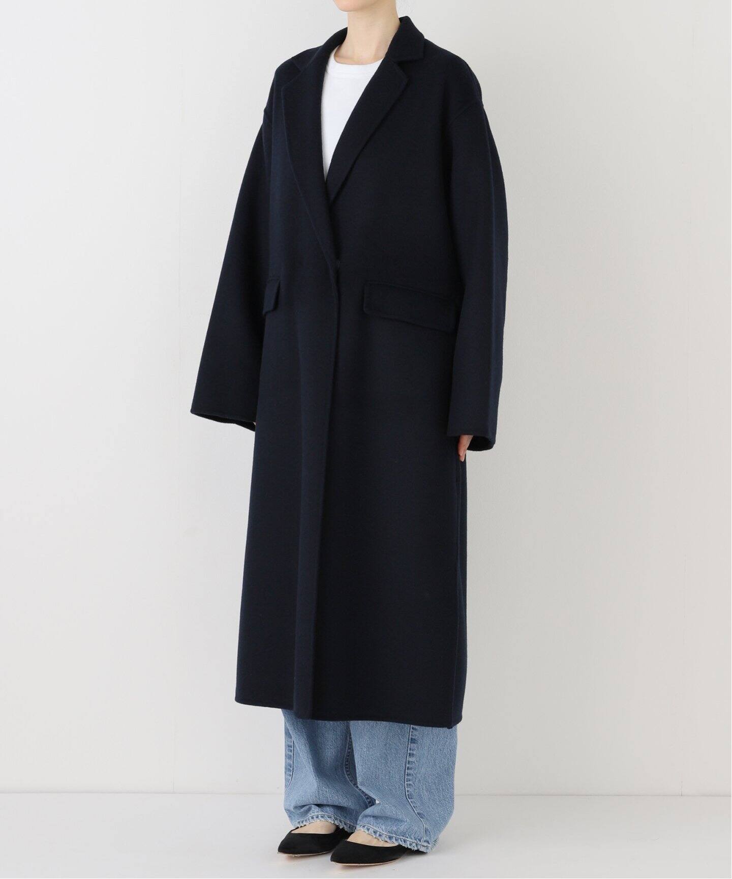 souple woolダブルフェイスチェスターコート（チェスターコート 