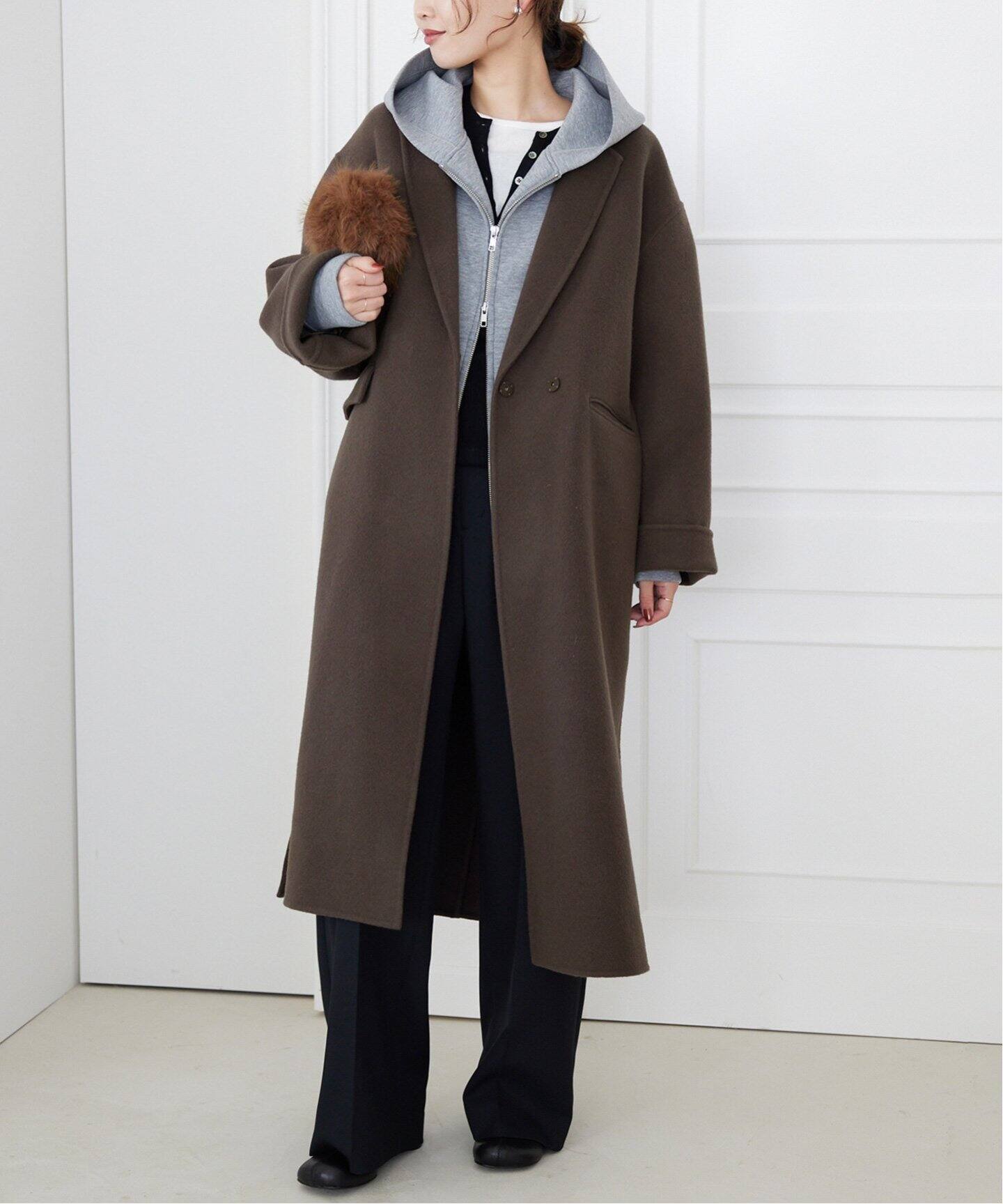 souple woolダブルフェイスチェスターコート（チェスターコート 