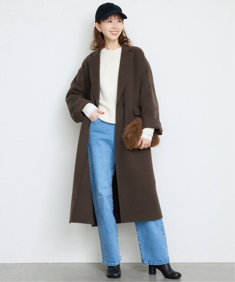 追加》souple woolダブルフェイスチェスターコート（チェスターコート  