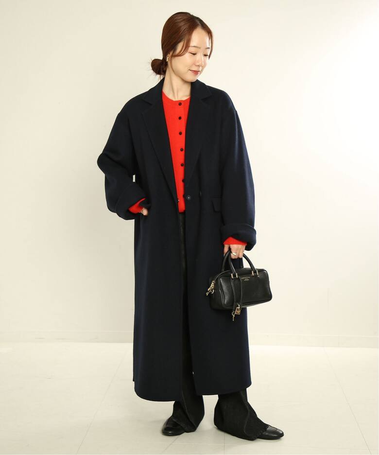 追加》souple woolダブルフェイスチェスターコート（チェスターコート  