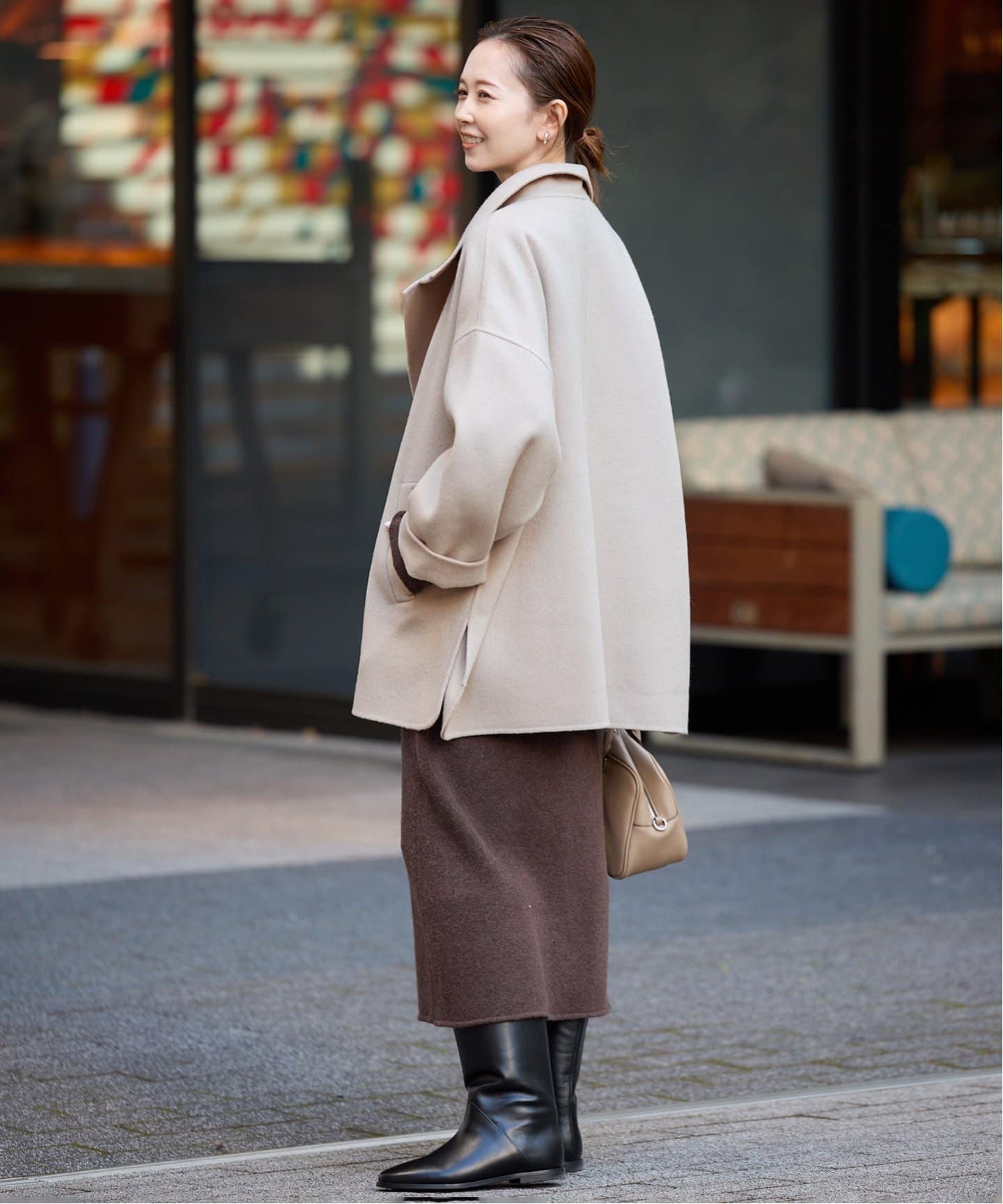 ダブルフェイススタンドコート（その他ブルゾン／アウター）｜SLOBE