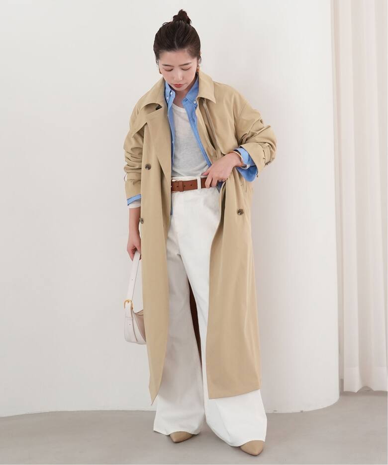 コットンライクウォッシャブルトレンチコート（トレンチコート  