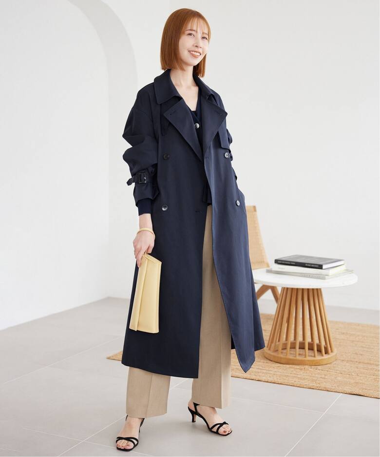 コットンライクウォッシャブルトレンチコート（トレンチコート  