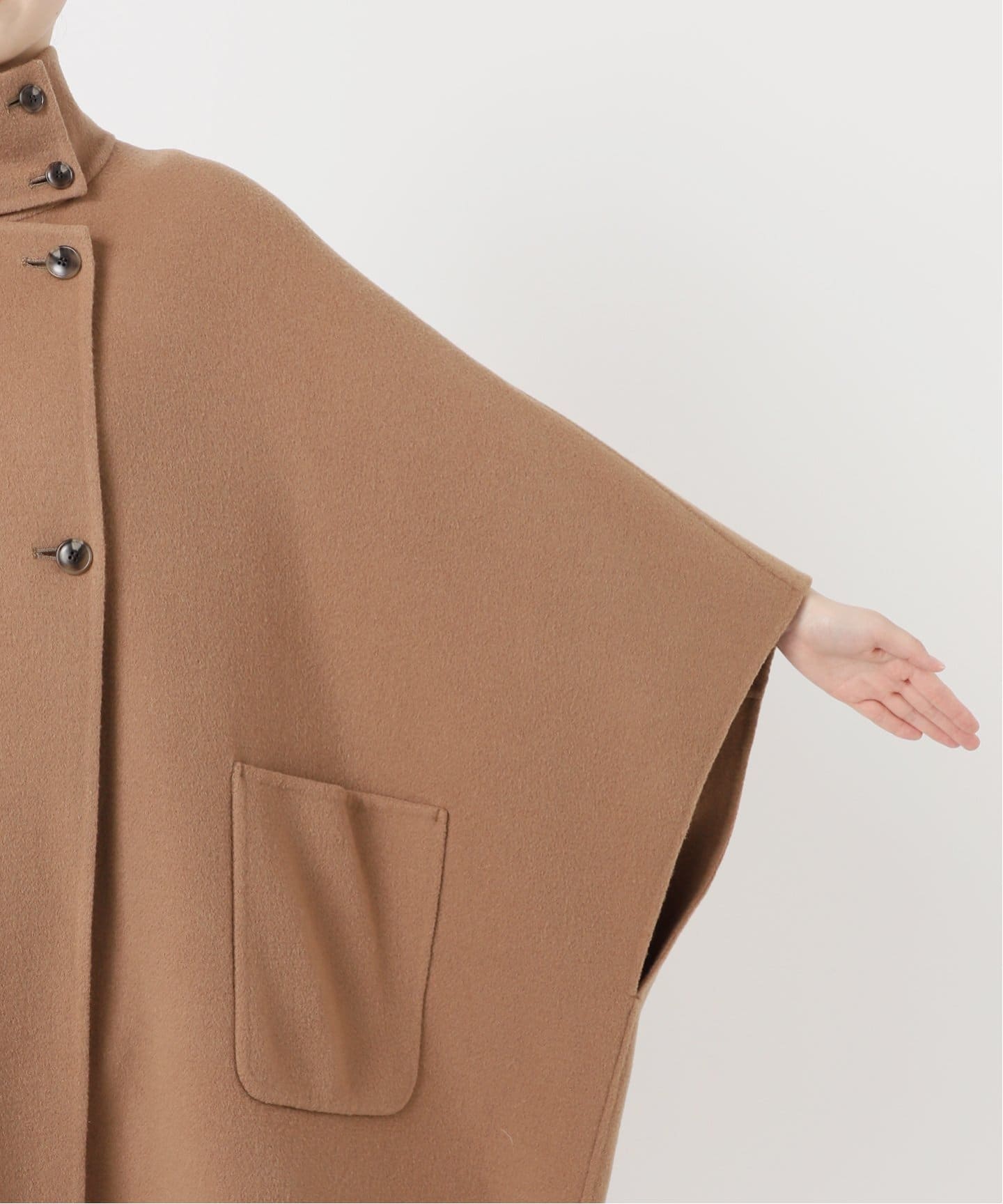 SLOBE IENA スタンドカラーダブルフェイスポンチョ新品タグ付き WEB限定/追加》スタンドカラーダブルフェイスポンチョ（ポンチョ