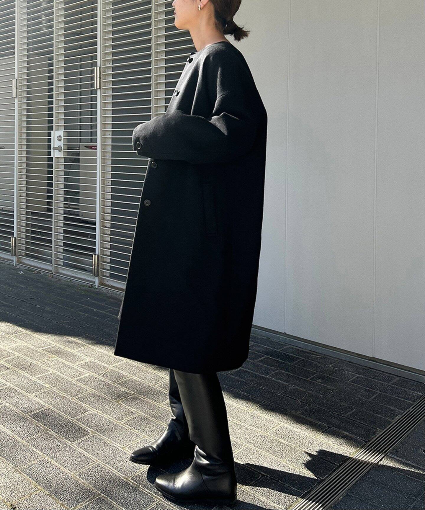 SUPER 100 シャギーノーカラーコート（ノーカラーコート）｜SLOBE IENA  