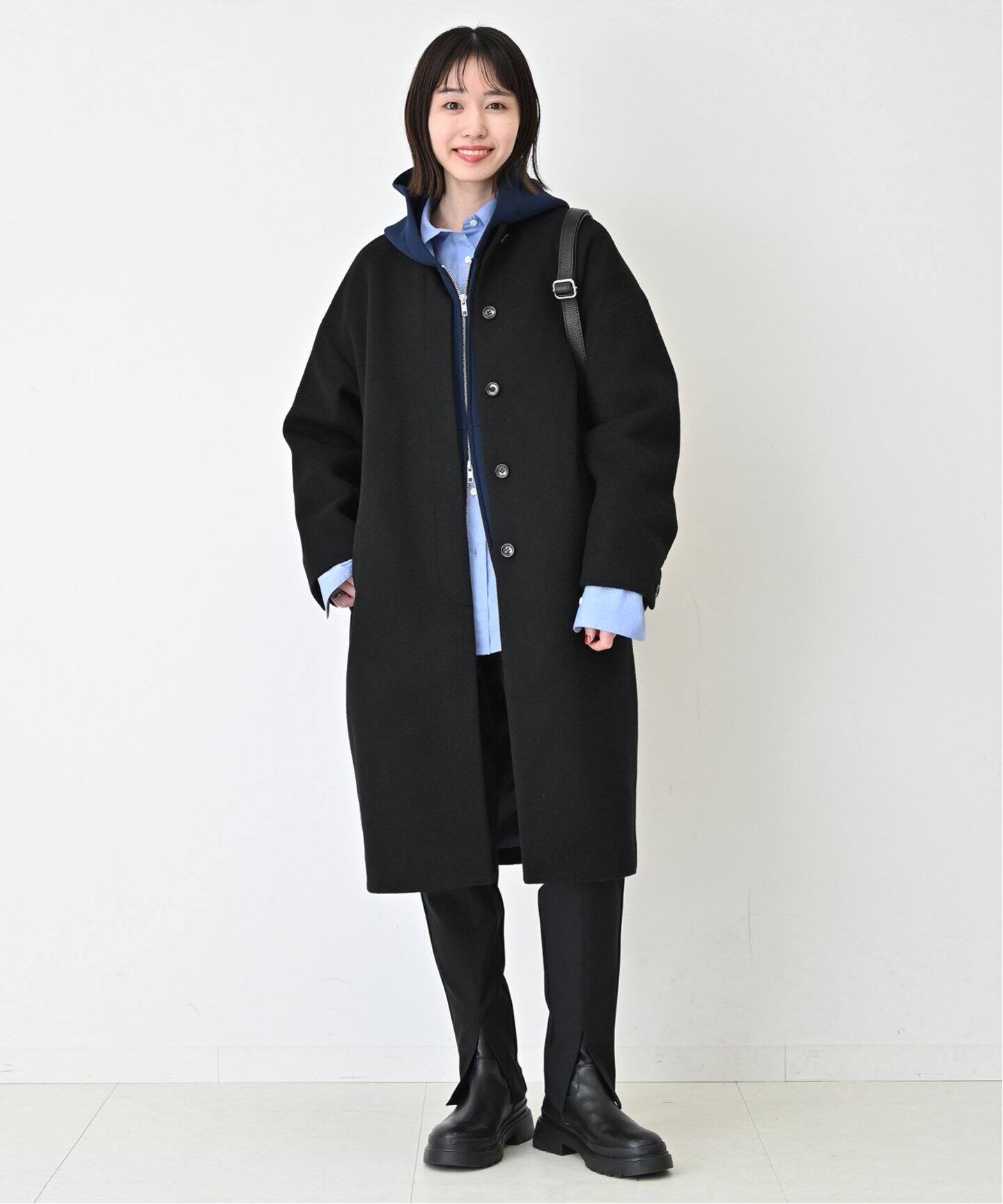 SUPER 100 シャギーノーカラーコート（ノーカラーコート）｜SLOBE IENA  