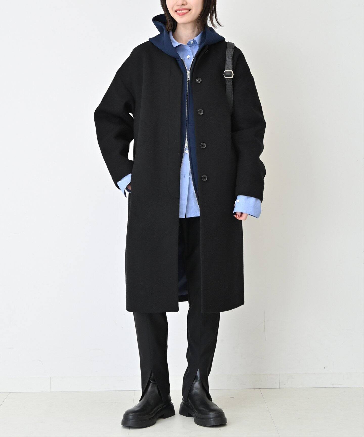 SUPER 100 シャギーノーカラーコート（ノーカラーコート）｜SLOBE IENA  