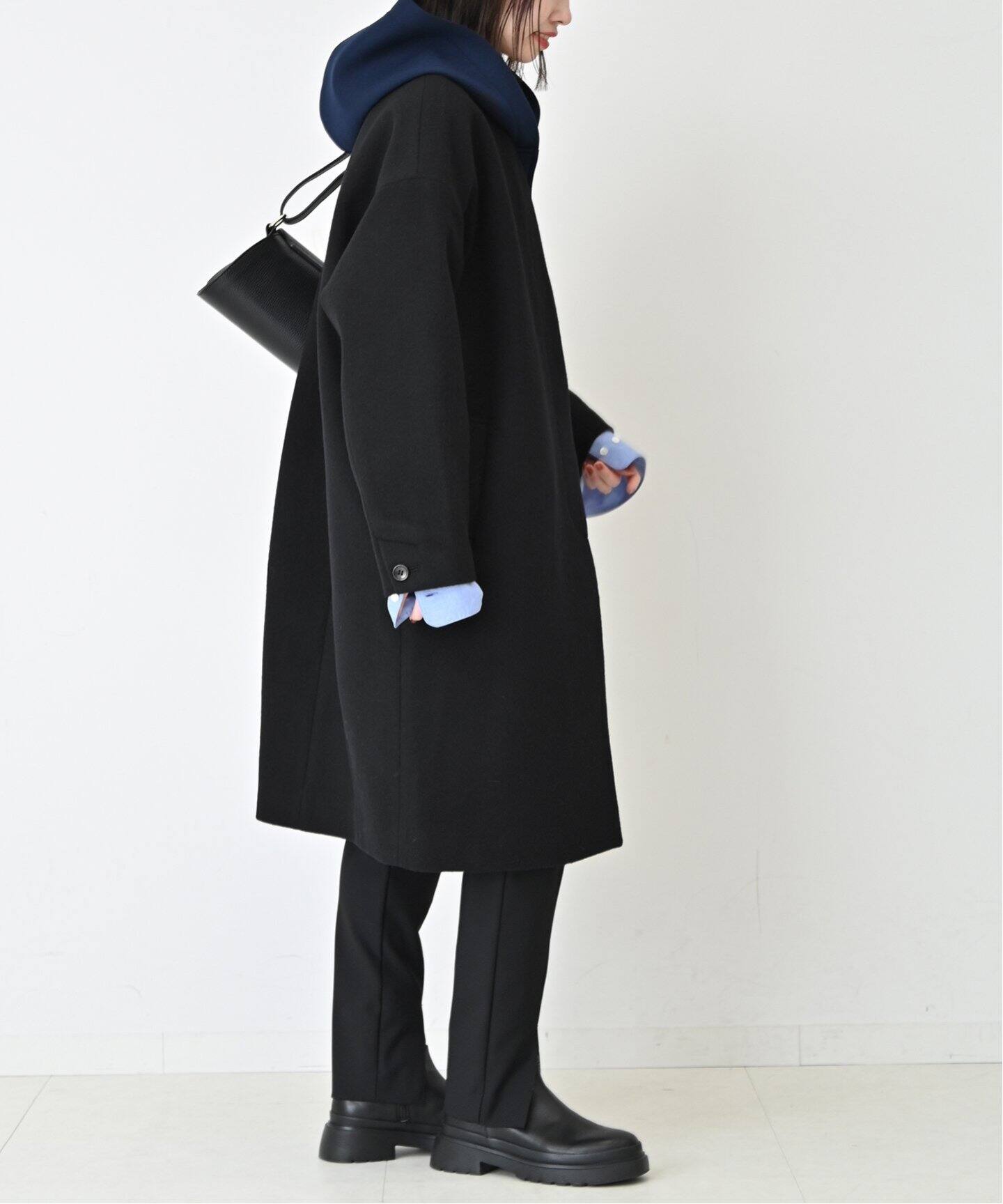 SUPER 100 シャギーノーカラーコート（ノーカラーコート）｜SLOBE IENA  