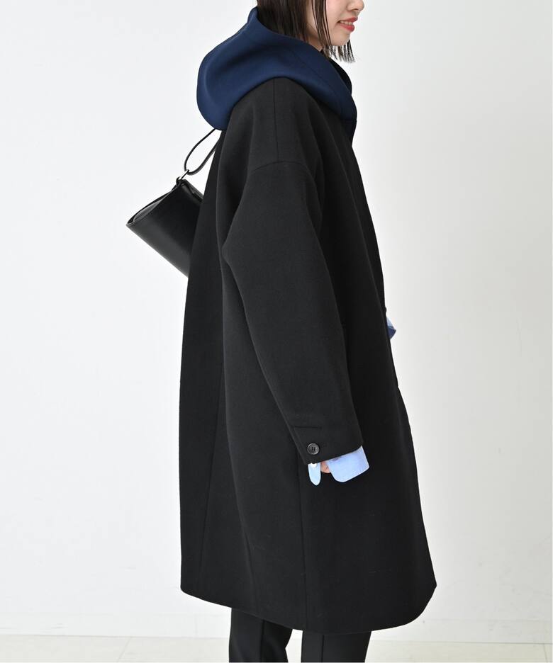 SUPER 100 シャギーノーカラーコート（ノーカラーコート）｜SLOBE IENA 
