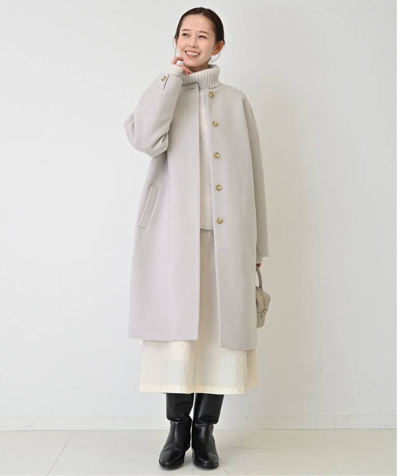 SUPER 100 シャギーノーカラーコート（ノーカラーコート）｜SLOBE IENA 