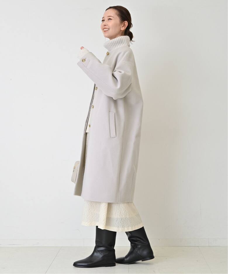 SUPER 100 シャギーノーカラーコート（ノーカラーコート）｜SLOBE IENA 